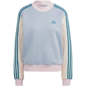 Bluza damska adidas Essentials 3-Stripes Half-Neck Fleece błękitno-kremowa IL3292 rozmiar:L