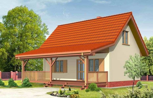Projekt domu Sosenka II pow.netto 59,67 m2