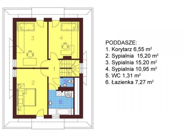 Projekt domu na wąską działkę Górska Polana