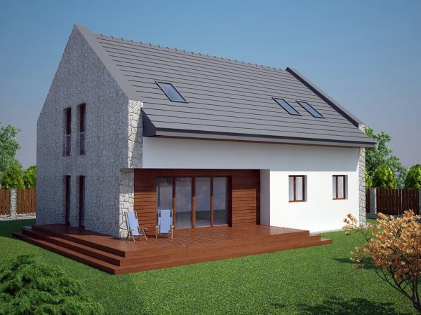 Projekt domu pasywnego LIGHT - Dom w Bronowicach o pow. 158,30 m2