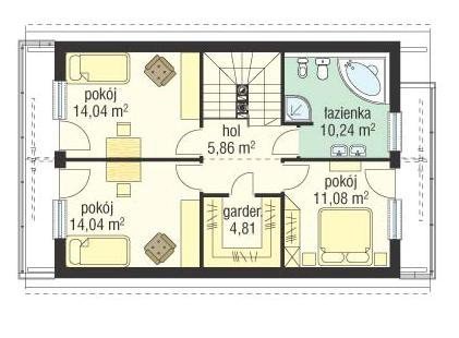 Projekt domu Dom z piętrem pow.netto 125,79 m2