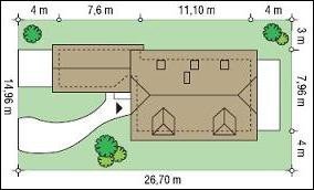 Projekt domu Pierwszy dom II pow.netto 127,99 m2