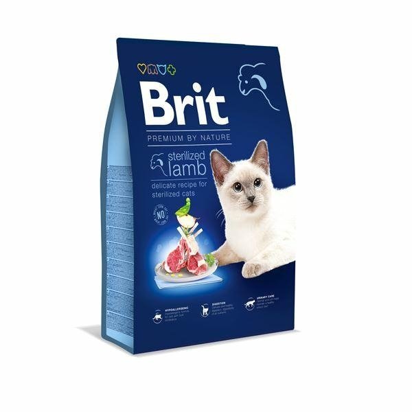 Brit Premium by Nature Lamb Sterilized Cat 800g sucha karma z Jagnięciną dla sterylizowanych kotów z nadwrażliwością pokarmową