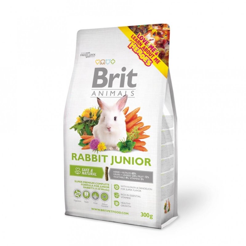 Brit Animals Rabbit Junior 300g Karma dla młodych Królików