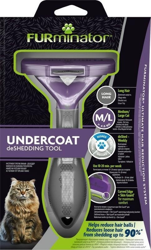 Furminator do Wyczesywania podszerstka Dla kotów długowłosych M/L pow.4.5kg