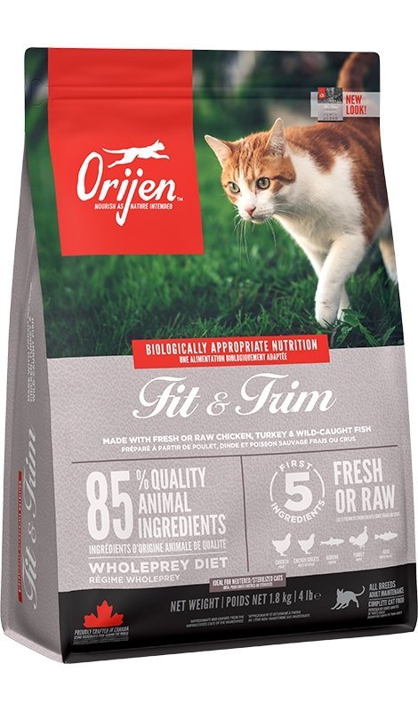 Orijen Fit&amp;Trim 1,8kg sucha karma z drobiem i rybą dla kotów z nadwagą