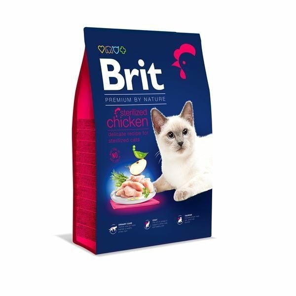 Brit Premium by Nature Chicken Sterilized 8kg Sucha karma z Kurczakiem dla kotów Sterylizowanych