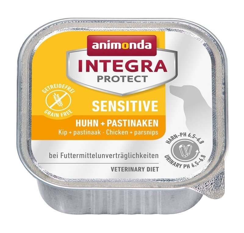 Animonda Integra Sensitive Kurczak Pasternak 150g tacka Mokra karma dla psów wrażliwych na pokarm