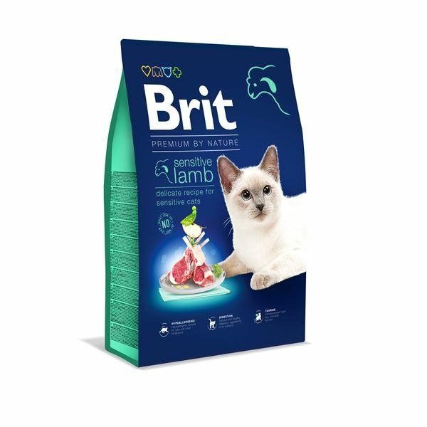 Brit Premium by Nature Lamb Sensitive 300g Sucha karma dla kotów wrażliwych pokarmowo