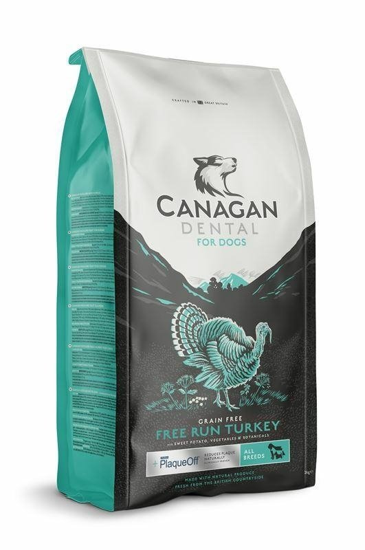 Canagan Free-Run Turkey Dental 6kg Sucha karma dla psów przeciw kamieniowi nazębnemu