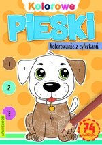 Kolorowanie z cyferkami. Pieski