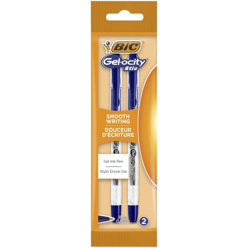 Długopis żelowy BIC Gel-ocity Stic 0.5mm niebieski pouch 2szt