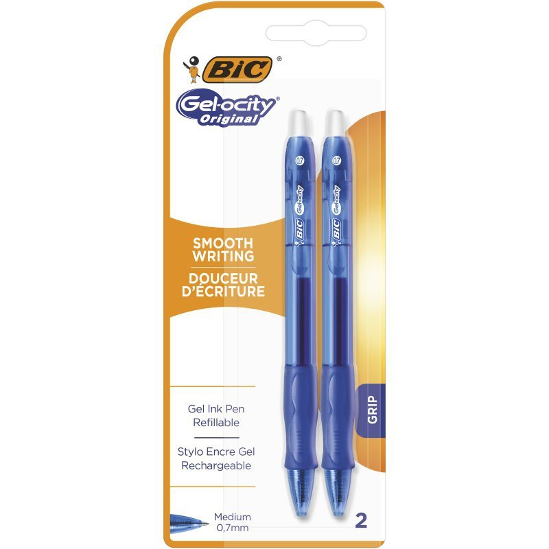 Długopis żelowy BIC Gel-ocity Original niebieski blister 2szt