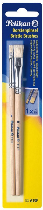Pędzelki Pelikan płaskie gr 4,10 2 sztukI blister