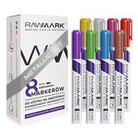 Markery kredowe metaliczne 8 kolorów RAWMARK