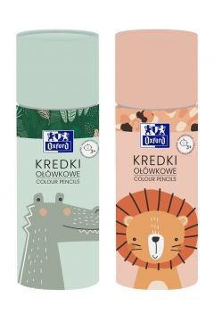 KREDKI OŁÓWKOWE OXFORD KIDS TUBA 24 KOLORÓW + 2 gratis