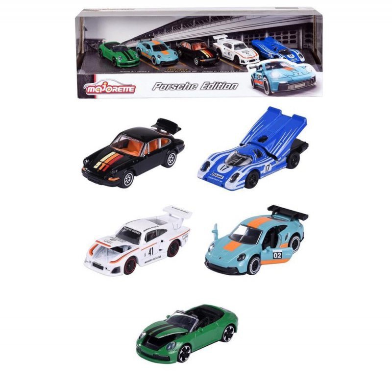 Majorette Porsche zestaw 5 szt.