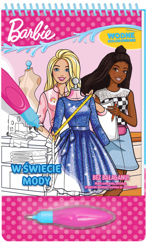 W świecie mody. Barbie. Wodne kolorowanie