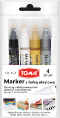 Marker akrylowy 4 kolory