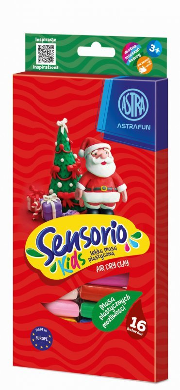 Masa plastyczna Astrafun Sensorio Kids 16 kolorów