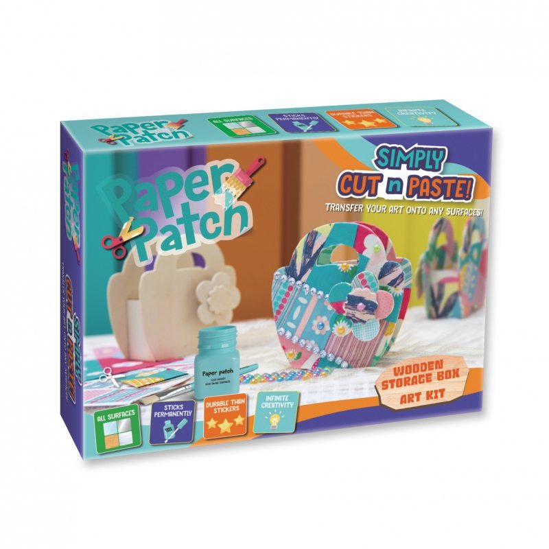 Zestaw kreatywny Strigo do Decoupage Paper Patch drewniany pojemnik na przybory