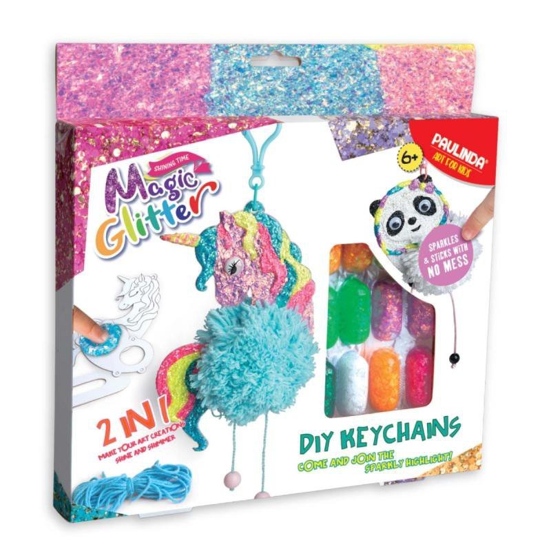 Zestaw kreatywny Strigo Magic Glitter stwórz swoje breloczki 3D Panda i Unicor