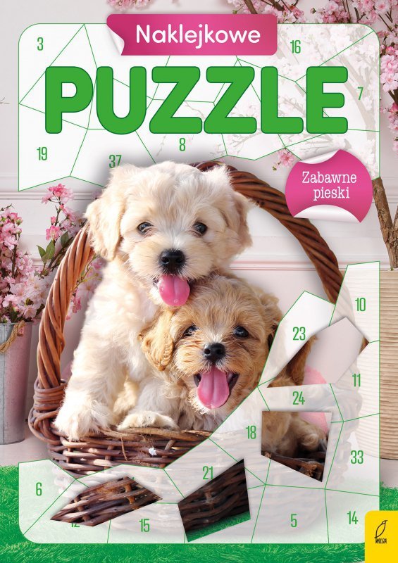 Zabawne pieski. Naklejkowe puzzle