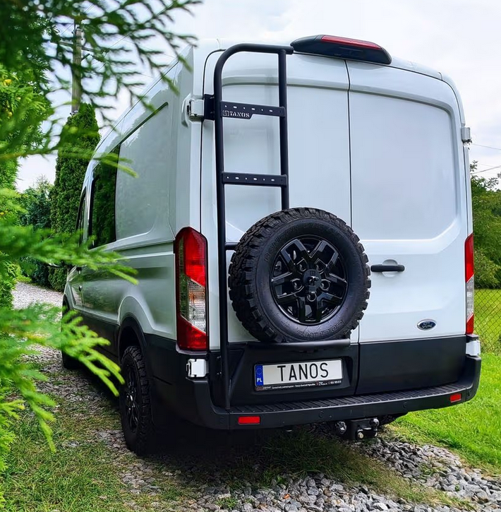 Aluminiowe Mocowanie koła z drabinką Transit mk8