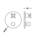 Tres THERM-BOX Maskownica do wpuszczanego korpusu 2-drożnego Therm-box 28325001AC 