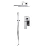  Giulini Giovanni Pablolux Zestaw Natryskowy Podtynkowy Z Deszczownicą 300mm Chrom 98ZES30 