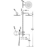 Tres THERM-BOX Zestaw baterii termostatycznej podtynkowej 2-drożnej Therm-box prysznicowej 26225004BM