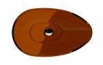 Besco Neya Earth Rust umywalka nablatowa + syfon chrom UMN60ERC