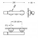 Tres Study bateria prysznicowa biel matowa 26116701BM