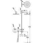 Tres THERM-BOX ZESTAW BATERII TERMOSTATYCZNEJ PODTYNKOWEJ 2-DROŻNEJ THERM-BOX PRYSZNICOWEJ-28325002NM