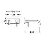 Tres STUDY ELEMENT NAŚCIENNY DO PODTYNKOWEGO KORPUSU BATERII UMYWALKOWEJ-26230032AC 24H MAGAZYN