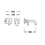 Tres PROJECT-TRES ELEMENT NAŚCIENNY DO PODTYNKOWEGO KORPUSU BATERII UMYWALKOWEJ-21130021BM