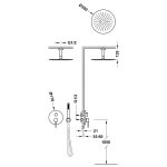 Tres Study Exclusive Zestaw natryskowy z baterią podtynkową Rapid-Box 26228003KMB