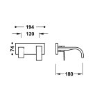 Tres CUADRO ELEMENT NAŚCIENNY DO PODTYNKOWEGO KORPUSU BATERII UMYWALKOWEJ-00630031OM