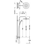 Tres OVER-WALL Zestaw baterii termostatycznej naściennej 2-drożnej prysznicowej-19038705BM