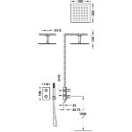 Tres THERM-BOX Zestaw baterii termostatycznej podtynkowej 2-drożnej prysznicowej 21125003