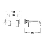 Tres CUADRO ELEMENT NAŚCIENNY DO PODTYNKOWEGO KORPUSU BATERII UMYWALKOWEJ-00630032