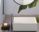 AQG Bateria umywalkowa wysoka QB Chrom z aeratorem redukującym przepływ 01QBE128CR