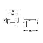 Tres SLIM ELEMENT NAŚCIENNY DO PODTYNKOWEGO KORPUSU BATERII UMYWALKOWEJ-20230034AC