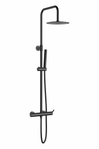 AQG System prysznicowy Urban Czarny, Deszczownica Atlas Ø 25 21URR25URD05