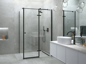 Besco Pixa Black kabina prostokątna 100x90 Lewa PPL109195B
