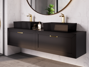 Besco Dexa szafka czarna uchwyt czarny 60 SUD654CC