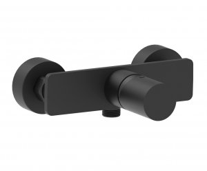 AQG Bateria prysznicowa Tube Czarny z zestawem natryskowym SET O 01TUB317NG