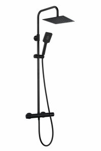 AQG System prysznicowy Nite Czarny , Deszczownica Atlas 25 x 25 21NIC25TUA05
