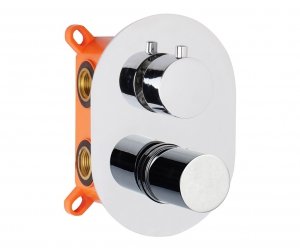 AQG Bateria prysznicowa podtynkowa 2-drożna Tube Chrom 01TUB351CR