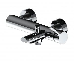 AQG Bateria wannowa Urban Flow Chrom z zestawem natryskowym z reduktorem przepływu 01URF425CR